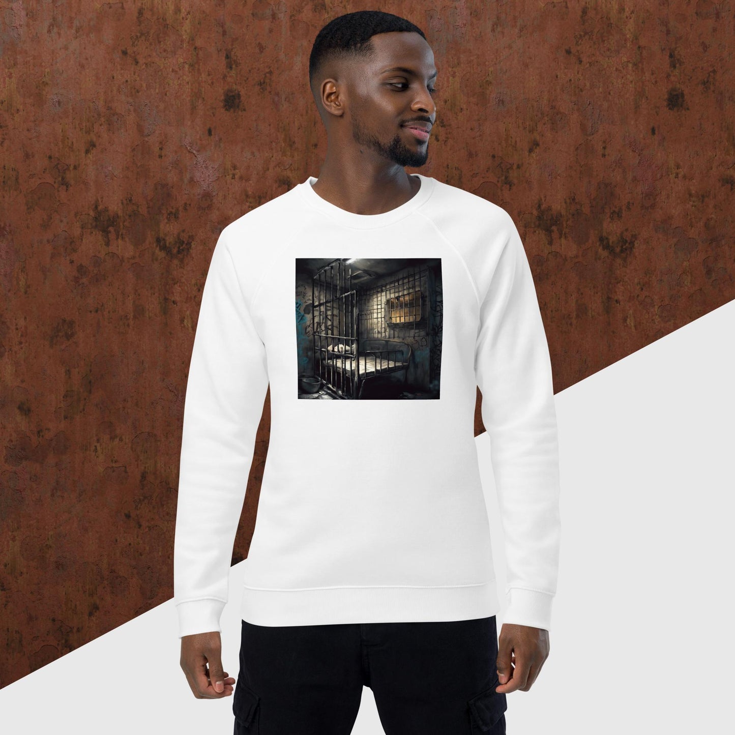 Unisex organic raglan sweatshirt